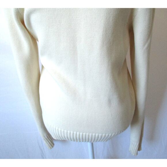 Ralph Lauren Sport Boys Cream Long Sleeve Full Zip Sweater Unisex Size Medium - Picture 7 of 9